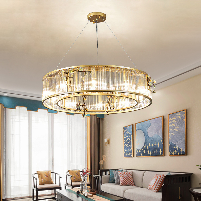 Nordic Style Glass Luxury Gold Pendant Lamp Indoor Decoration Ceiling Led Chandelier Lighting For Living Room