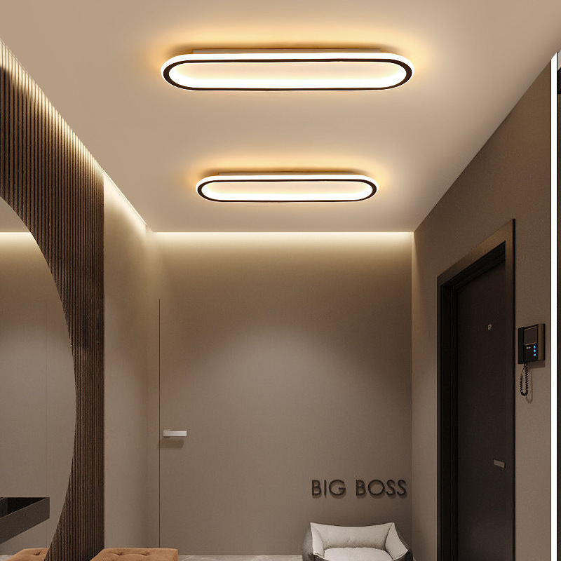 New modern aisle hallway long strip line led ceiling light fashion bedroom checkroom ceiling LED lamp lighting for home decor