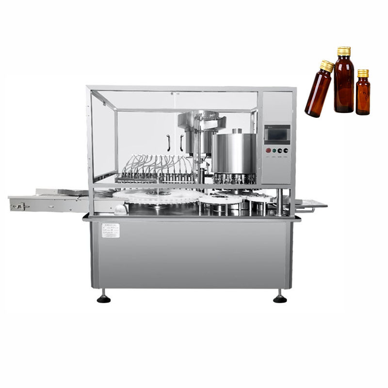 Fully automatic syrup oral  liquid filling capping labeling machine