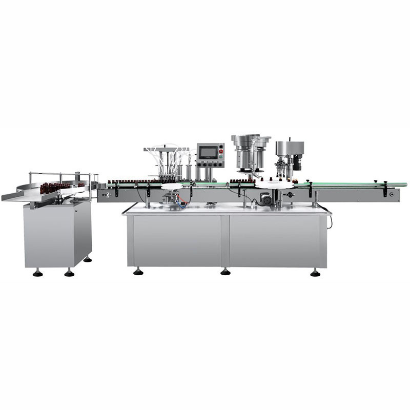 Fully automatic syrup oral  liquid filling capping labeling machine