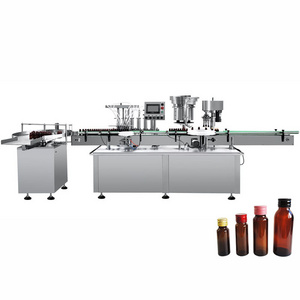 Fully automatic syrup oral  liquid filling capping labeling machine