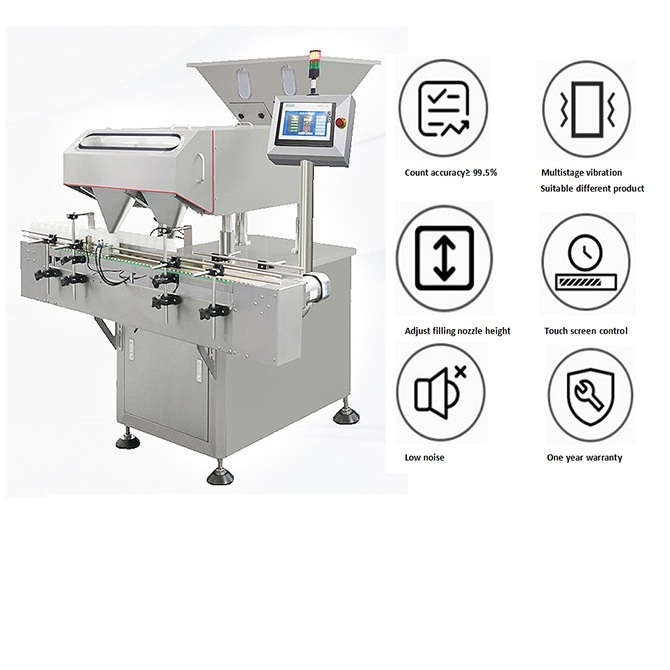 CE GMP Automatic Elctronic soft candy tablet capsule bottle counting machine