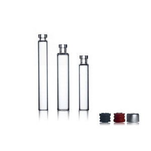 Chinese factory 1.5ml 1.8ml 3ml clear Borosilicate glass sleeve for pen syringes Cartridge  with plunger and aluminium cap