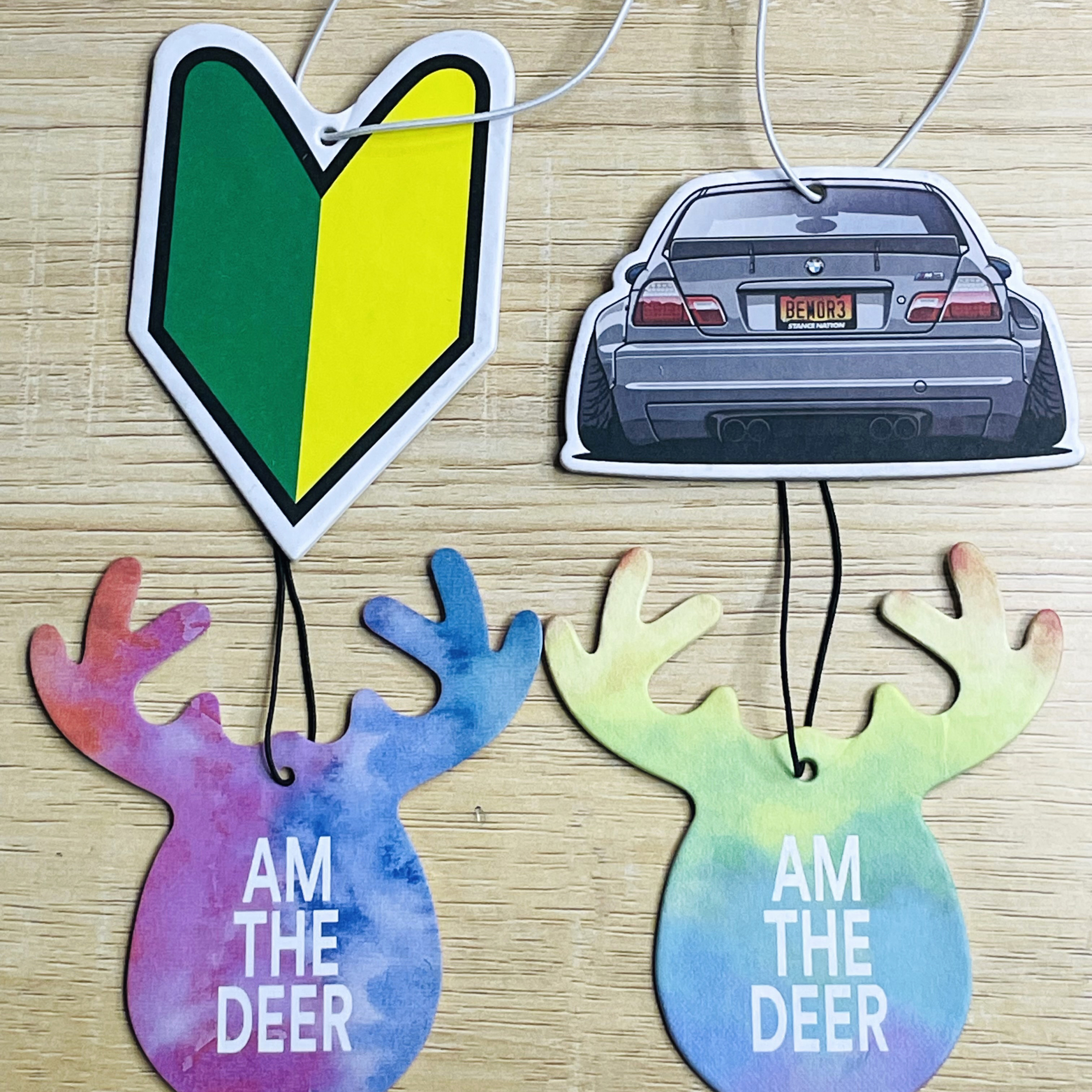 Cheap Promotional Car Air Freshener Custom Logo Paper Hanging with Sealed Plastic Opp Bag