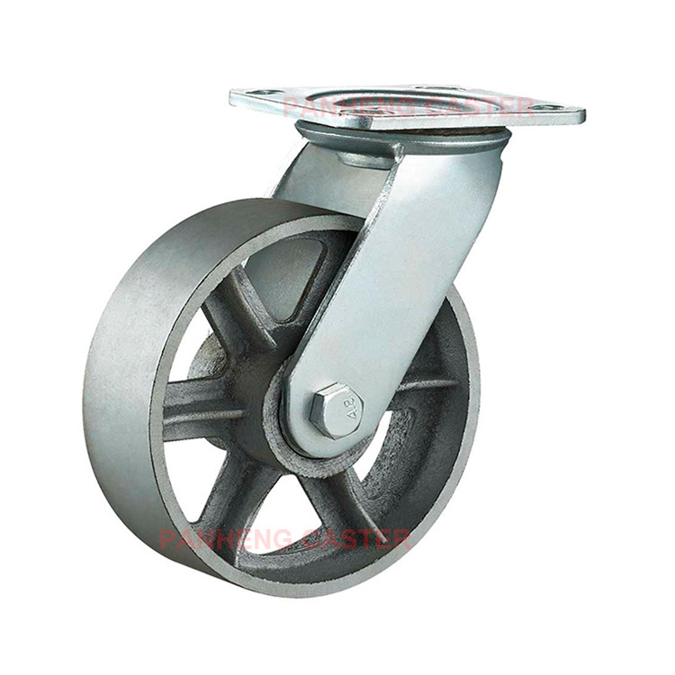 Cart Caster Wheels Swivel Plate Casters Cast Iron Antique Metal 4inch 5inch 6inch 8inch 50mm 11mm 115*100mm 100-FU-CI1-H 84*71mm