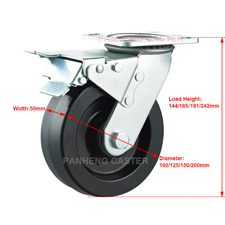 China Manufacturer Heavy Duty Double Bearing 100mm Castor Wheel