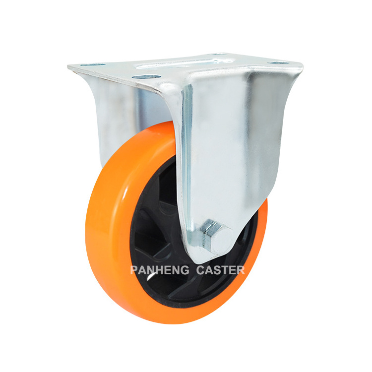 High Quality Medium Duty 3 Inch 4 Inch 5 Inch Orange PVC Caster Wheel