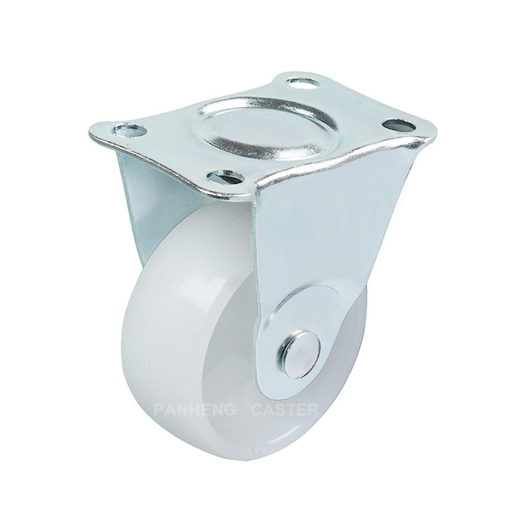 Factory Price Light Duty 1/1.25/1.5/2/2.5/3 Inch Stem White PP Caster Wheel