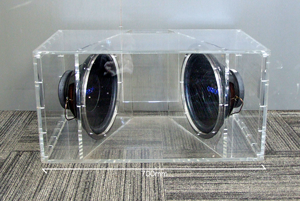 bespoke DIY creative clear acrylic mini speaker box lucite speaker display stand holder