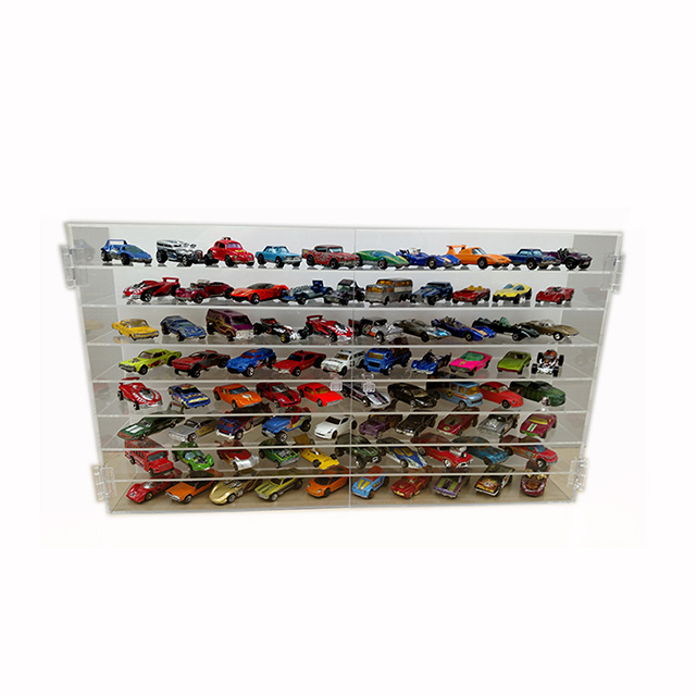 Customized Toy Car Display Box 1/64 Acrylic Scale Protective Display Case for Children Collection Toy Cabinet