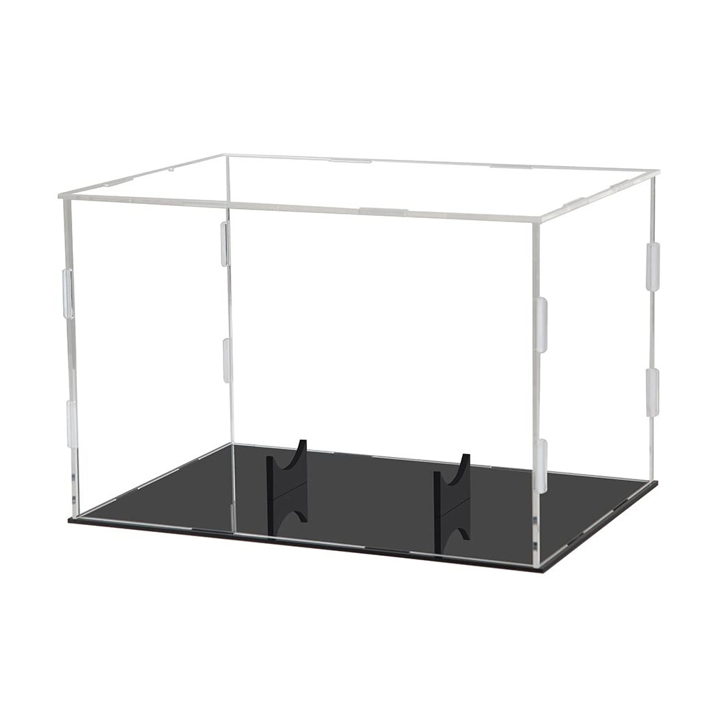 Acrylic Frame Football Display Case Glass Showcase Box Assemble Memorabilia Sports Protection with Black