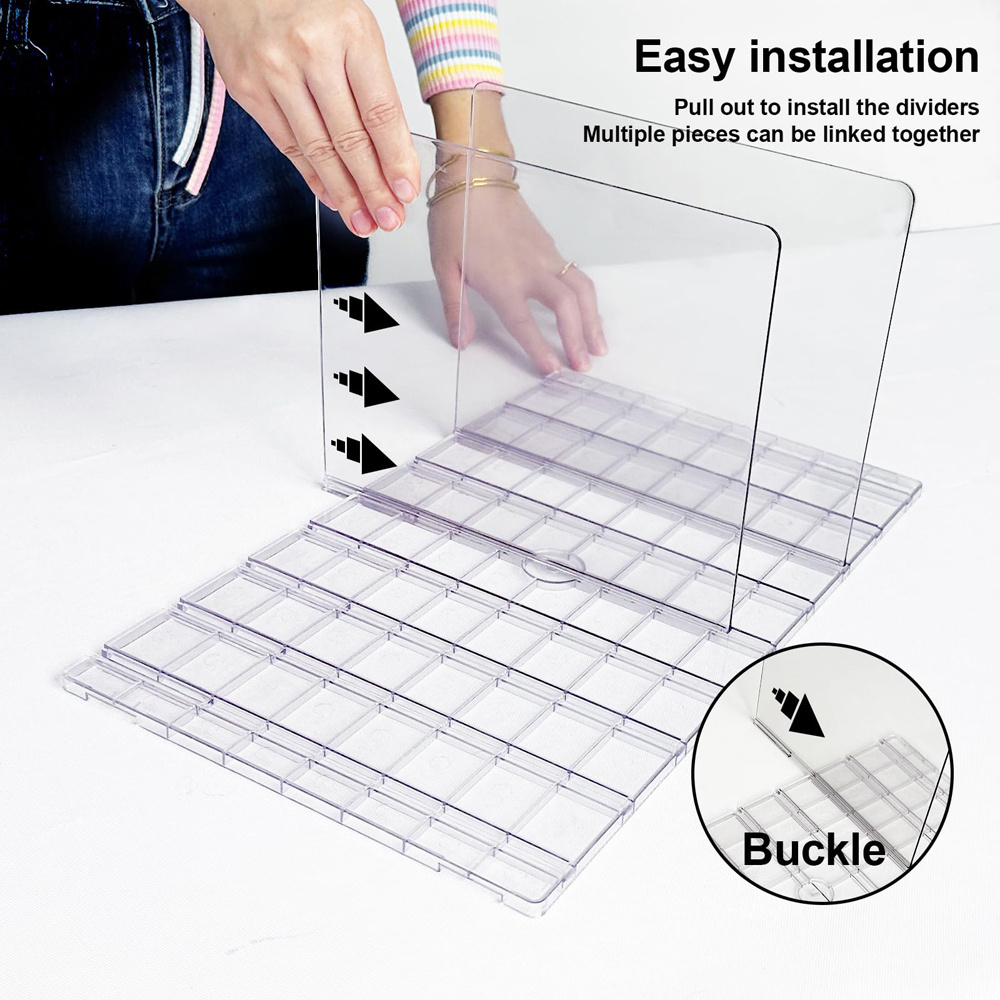 Acrylic Purse Organizer for Closet 10 Layers Clear Shelf Dividers Adjustable Handbag Organize for Closet