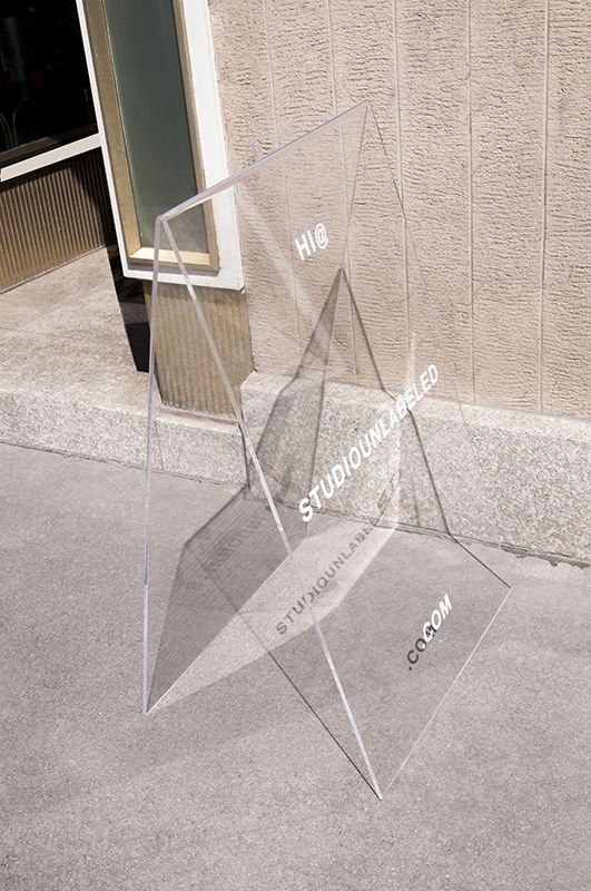 bespoke acrylic floor standing signboard for cafe restaurant lucite triangle vertical sign board