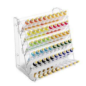 bespoke 6-tier clear acrylic paint organizer holder for art worker lucite paint storage rack