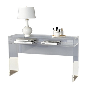 bespoke high-end clear acrylic vanity desk table for bedroom lucite console table