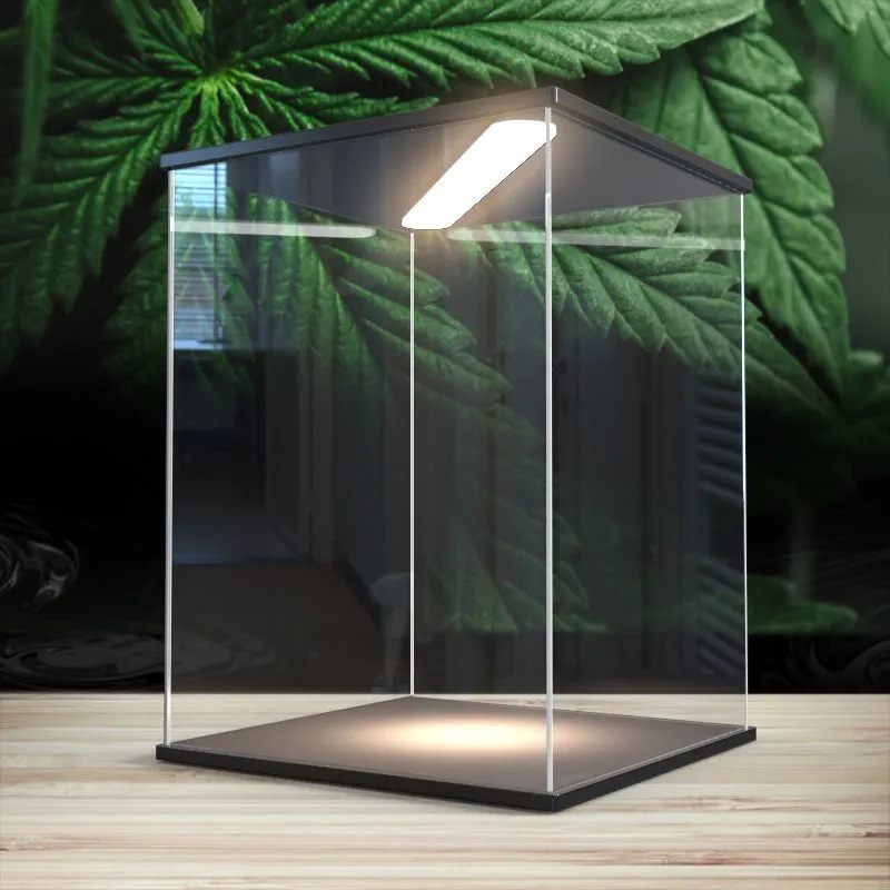 Customized LED Lighting Acrylic Display Box for Lego Toys Model Gundam Hand-Me-Down Transparent Acrylic Case with Light-Emittin