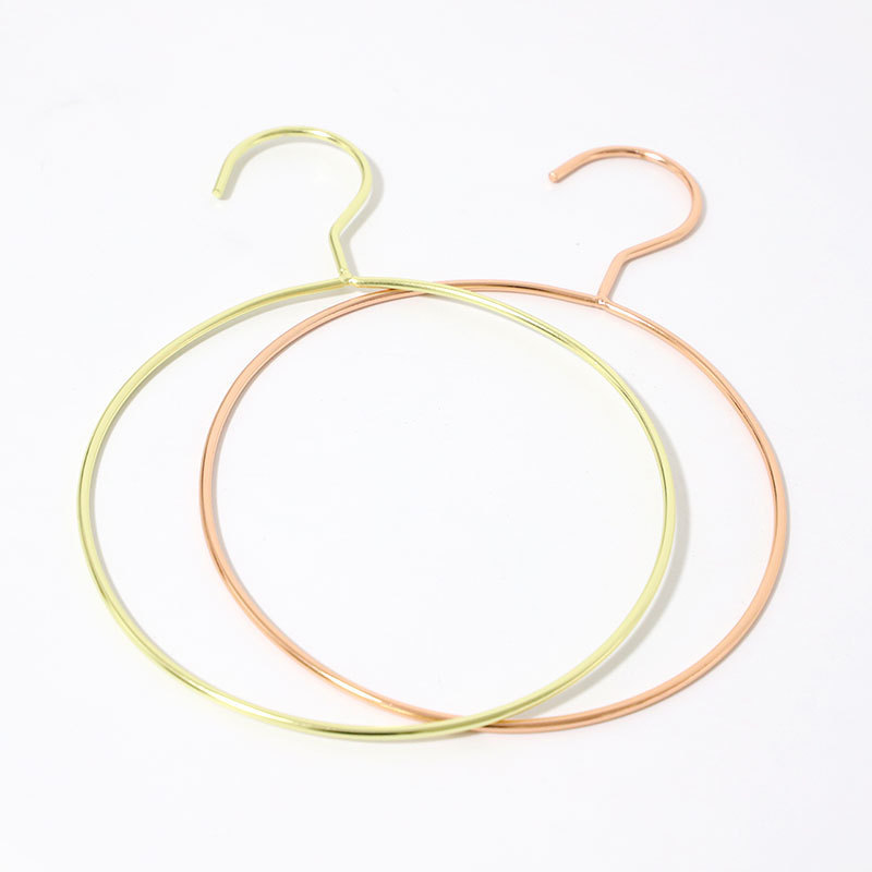 Wholesale New Style Round Clothes Metal In Stock Living Room Gold Hangers Hijabs Scarf Hanger