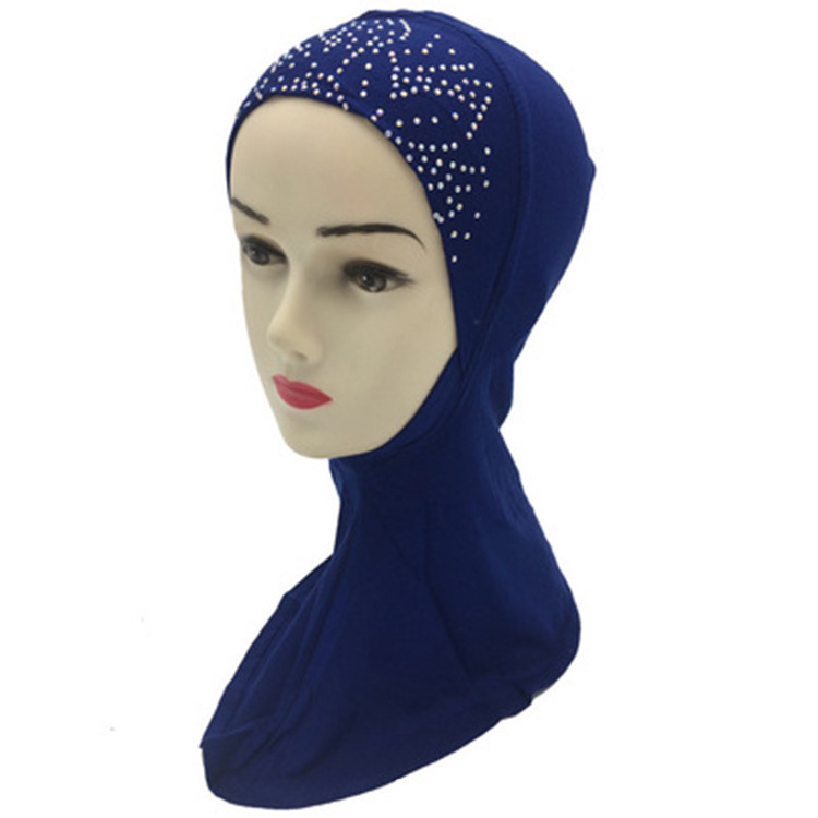 Amazon's New Hot Diamond Silky Cotton Beaded Muslim Hat,Headscarf,Inner Cap, Bonnet,Tube