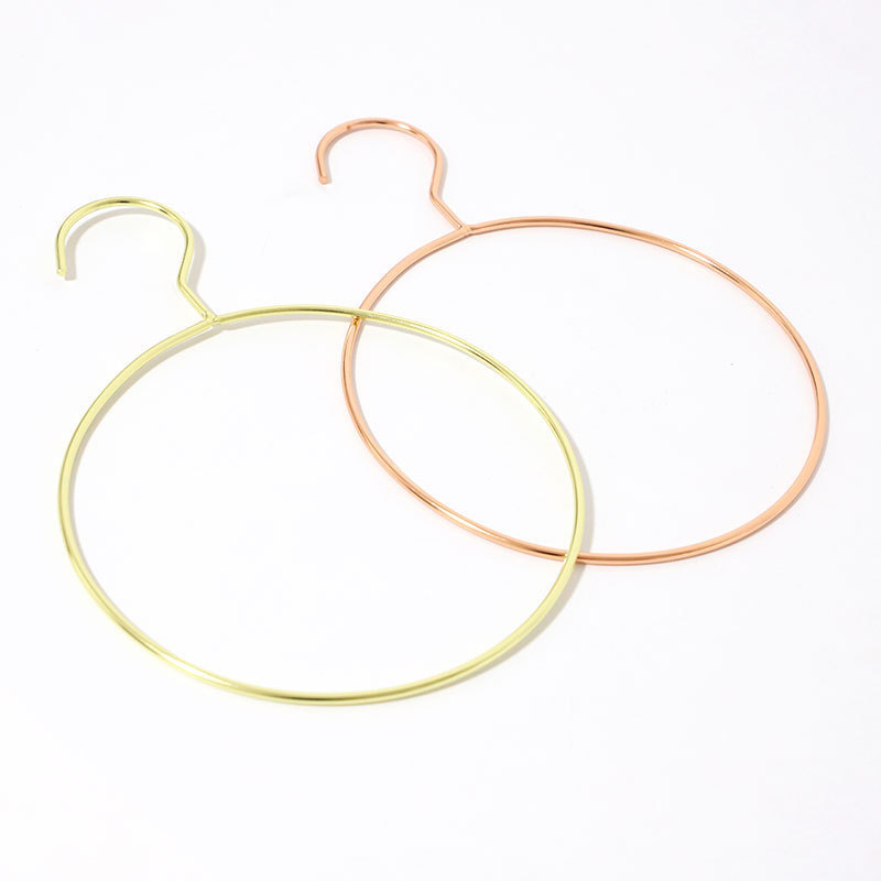 Wholesale New Style Round Clothes Metal In Stock Living Room Gold Hangers Hijabs Scarf Hanger