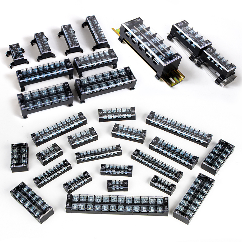 CHFRPU Manufacturer 600V TB series fixed type fence screw terminal 15A 25A 45A double row fixed barrier terminal block