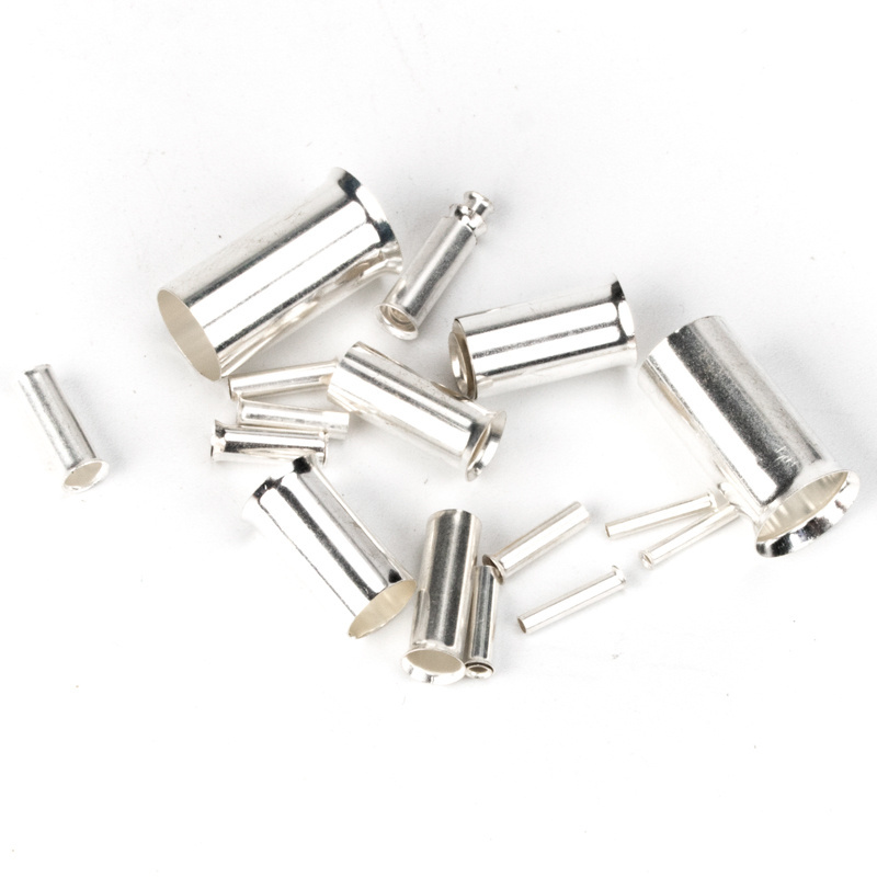 CHFRPU EN long ring bare copper tube end crimping terminal Non-insulated naked cable lug ferrule type butt wire Connector