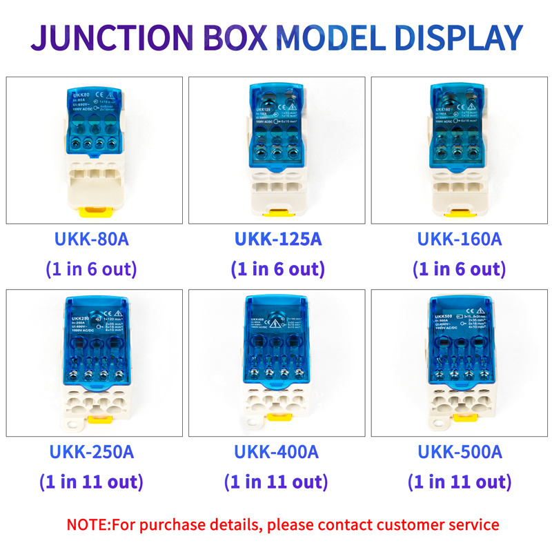 UKK160 big current distribution terminal block box one-in-multiple-out distribution box terminal block