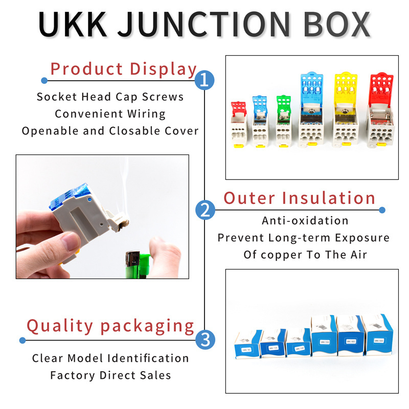 UKK160 big current distribution terminal block box one-in-multiple-out distribution box terminal block