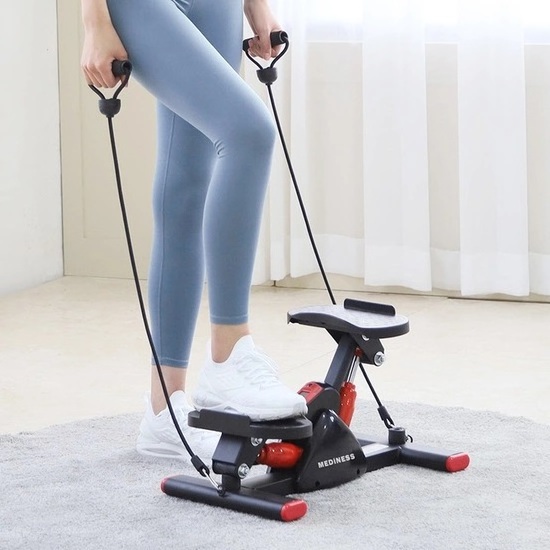 Stair Stepper with Resistance Band and Exercise Stepper Machine for Home Fitness Twist Stepper Machine