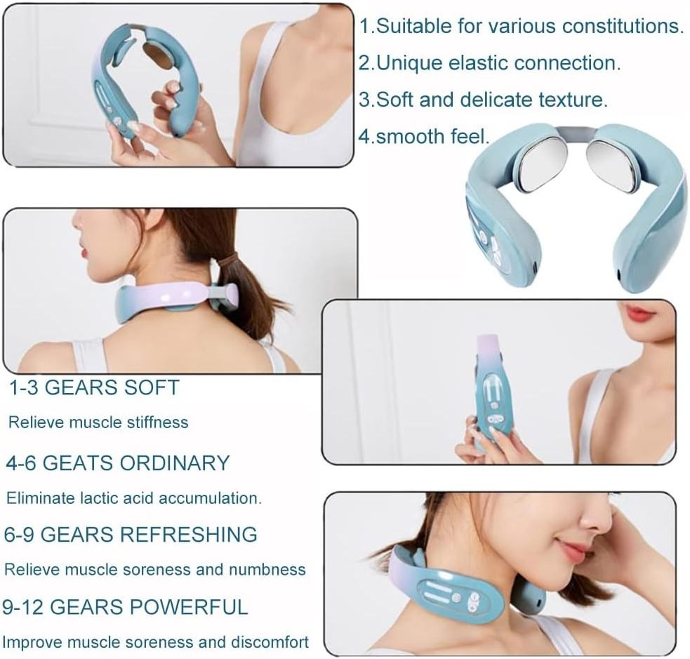 6 Modes Best Portable Smart Electro Pain relief Machine Electrodes Wire TENS EMS massager