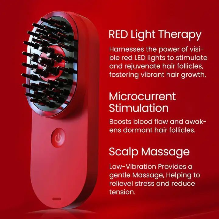 Massage Comb Hair Tonic Introduction Instrument Head Massager Scalp Phototherapy Hair Tonic Instrument Scalp Medicine Applicator