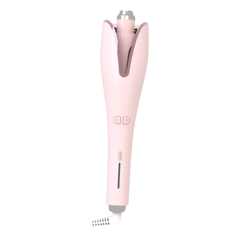 Hot Sale Home Portable Petal Shaped Pink Auto-Rotating Curling Iron Ceramic Rotating Curling Stick For All Hair Types