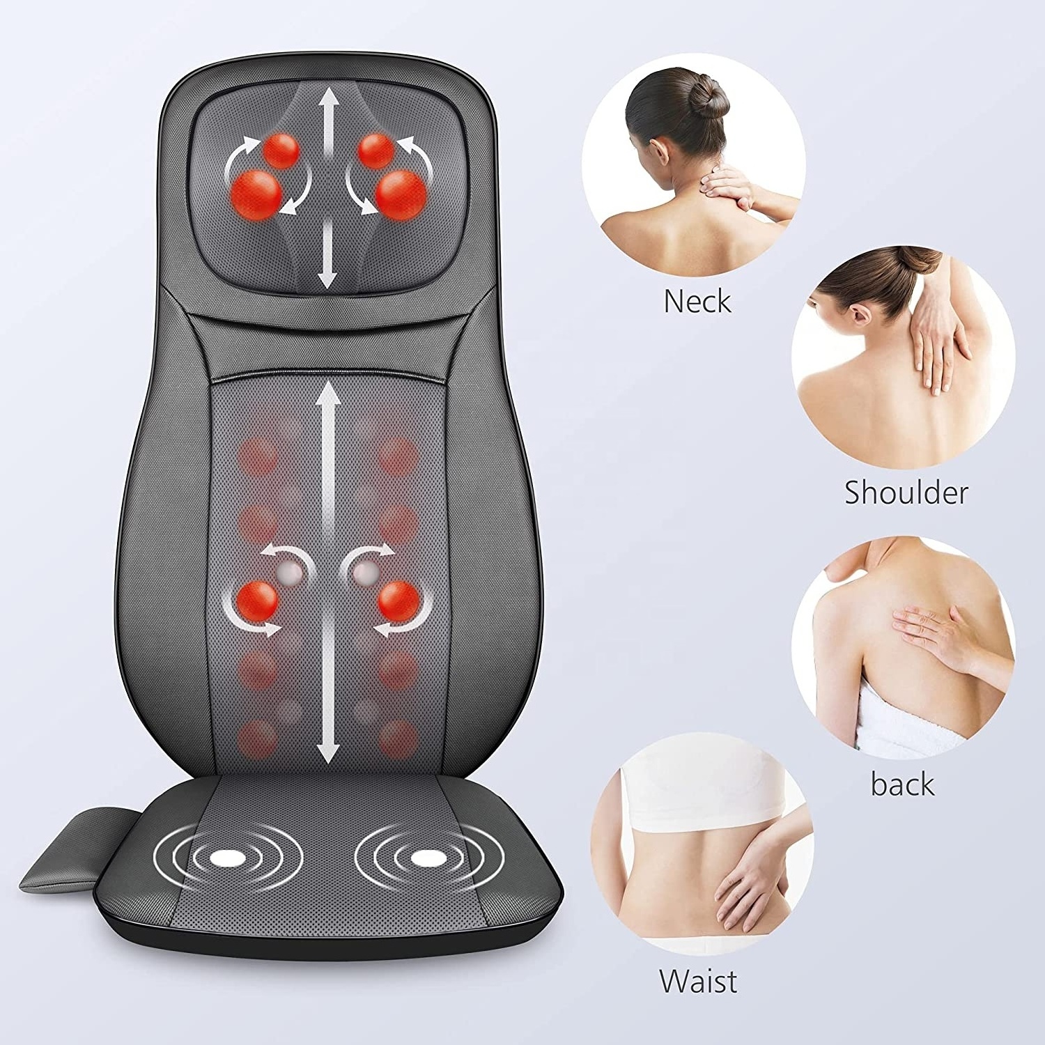 Car massage cushion seat, shiatsu massage cushion, vibration massage cushion