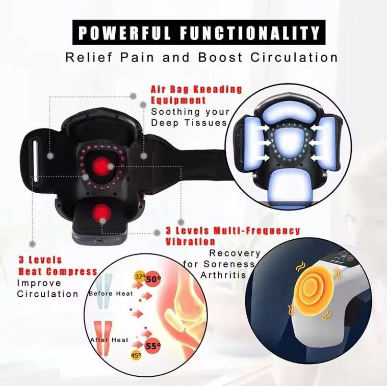 Wireless Heating Kneepad Multifunctional Knee Warm Heating Massager Cross-Border Infrared Pneumatic Leg Massager