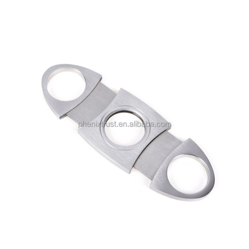 Personalized smoking cutter metal mini custom logo luxury V cut cigar cutters