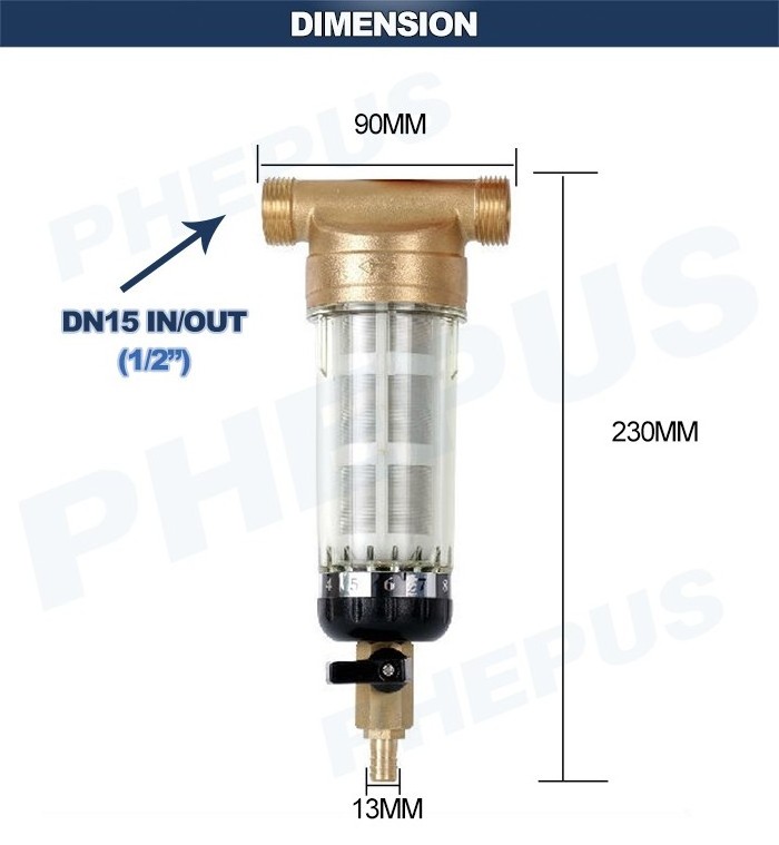 Domestic stainless steel screen sediment sand water filter/prefilter/pre-filter