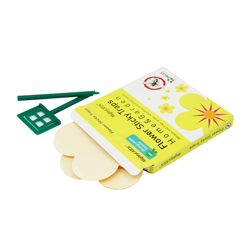 Yellow Sticky Trap Glue Trap in Flower Shape for Domestic and Garden Use