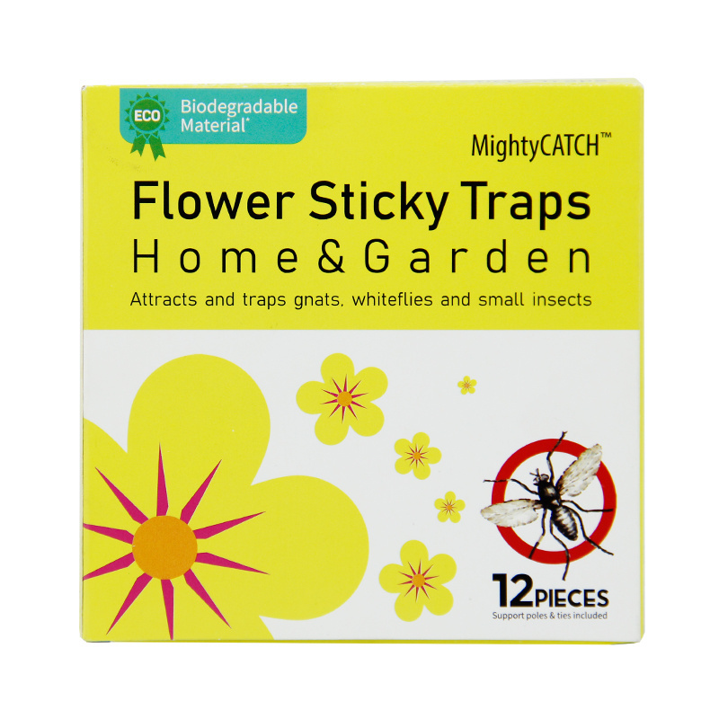 Yellow Sticky Trap Glue Trap in Flower Shape for Domestic and Garden Use