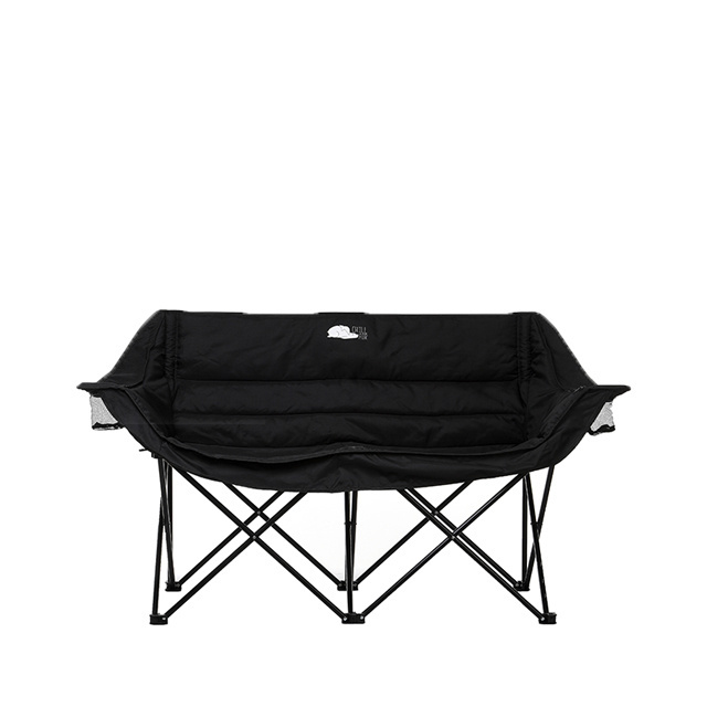 Extra Large Heavy Duty Wide Folding Camping Double Seat Chair For Heavy Person