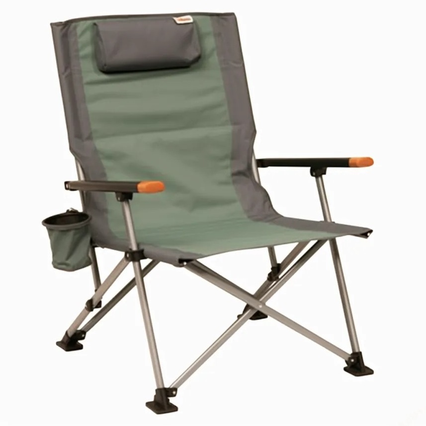 Easy Carrying Portable Folding Low Profile Beach Chair With Headrest