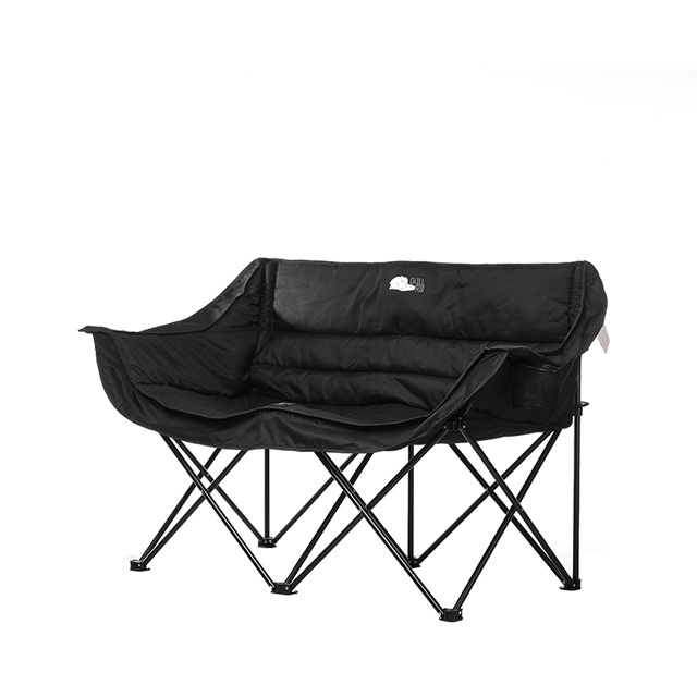 Extra Large Heavy Duty Wide Folding Camping Double Seat Chair For Heavy Person