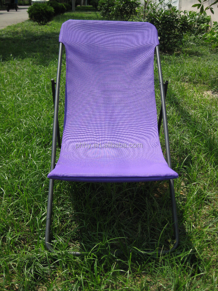 Metal beach folding chair with taslin fabric