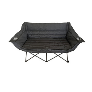 Easy Carrying Outdoor King Size 2 Seater Folding Moon Chair With Cup Holder