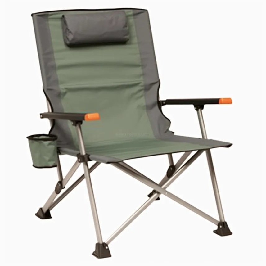 Easy Carrying Portable Folding Low Profile Beach Chair With Headrest