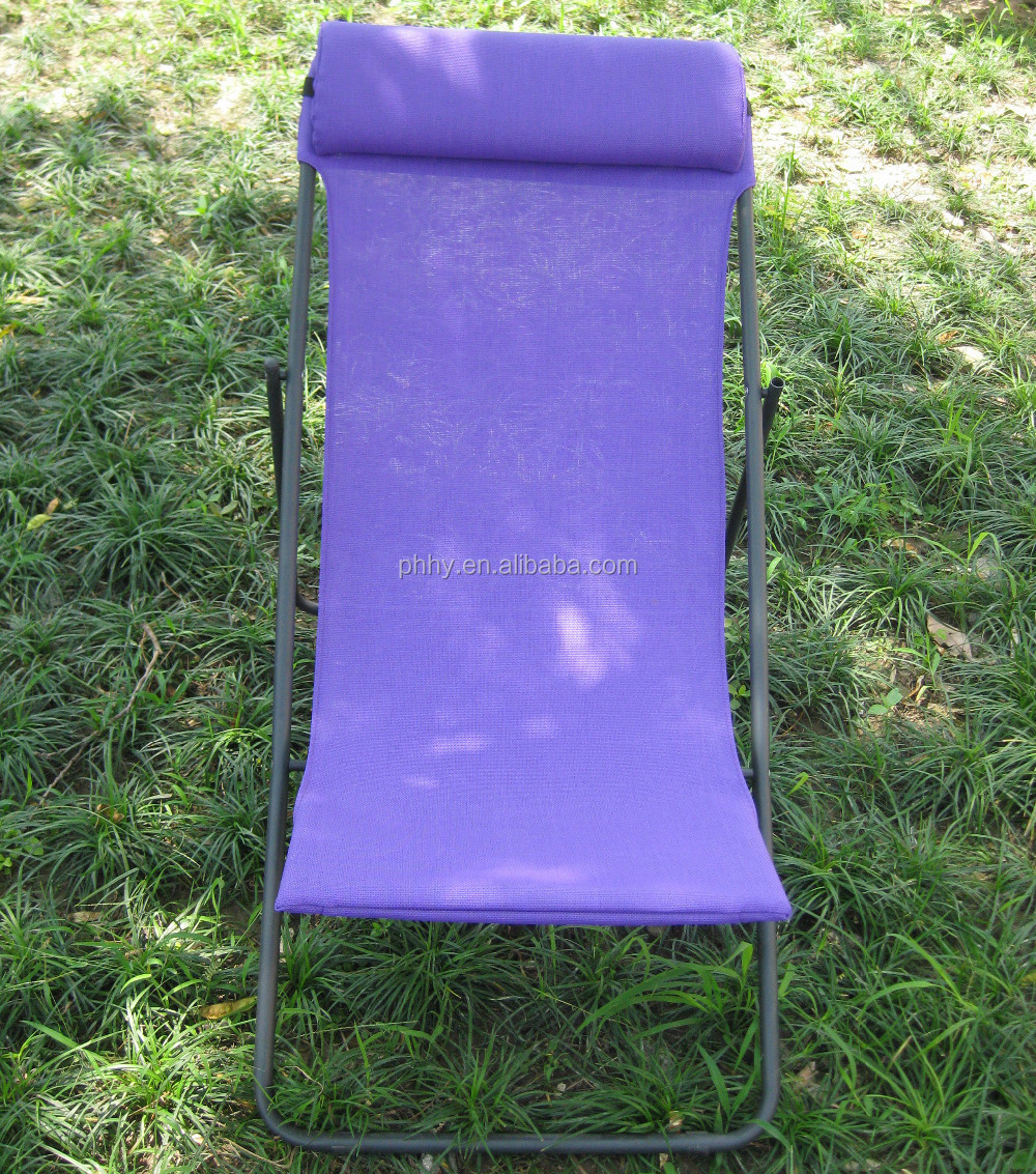 Metal beach folding chair with taslin fabric