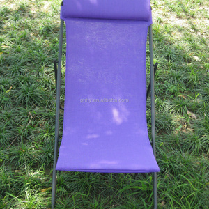 Metal beach folding chair with taslin fabric