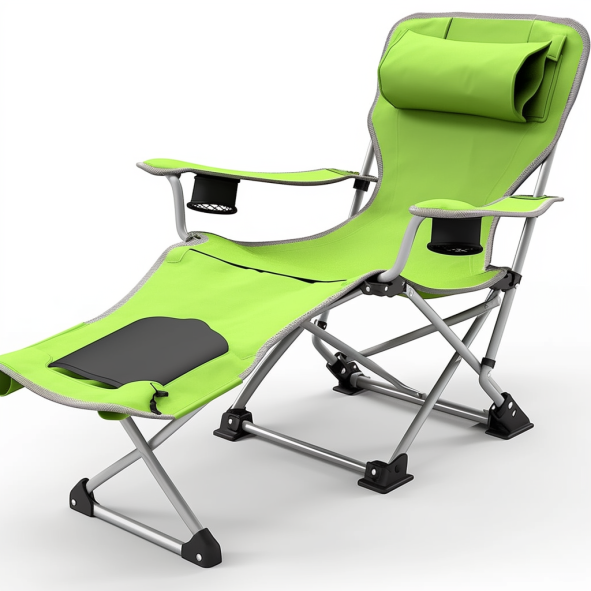 Best Budget High Back Reclining Camping Beach Chair With Footrest And Headrest