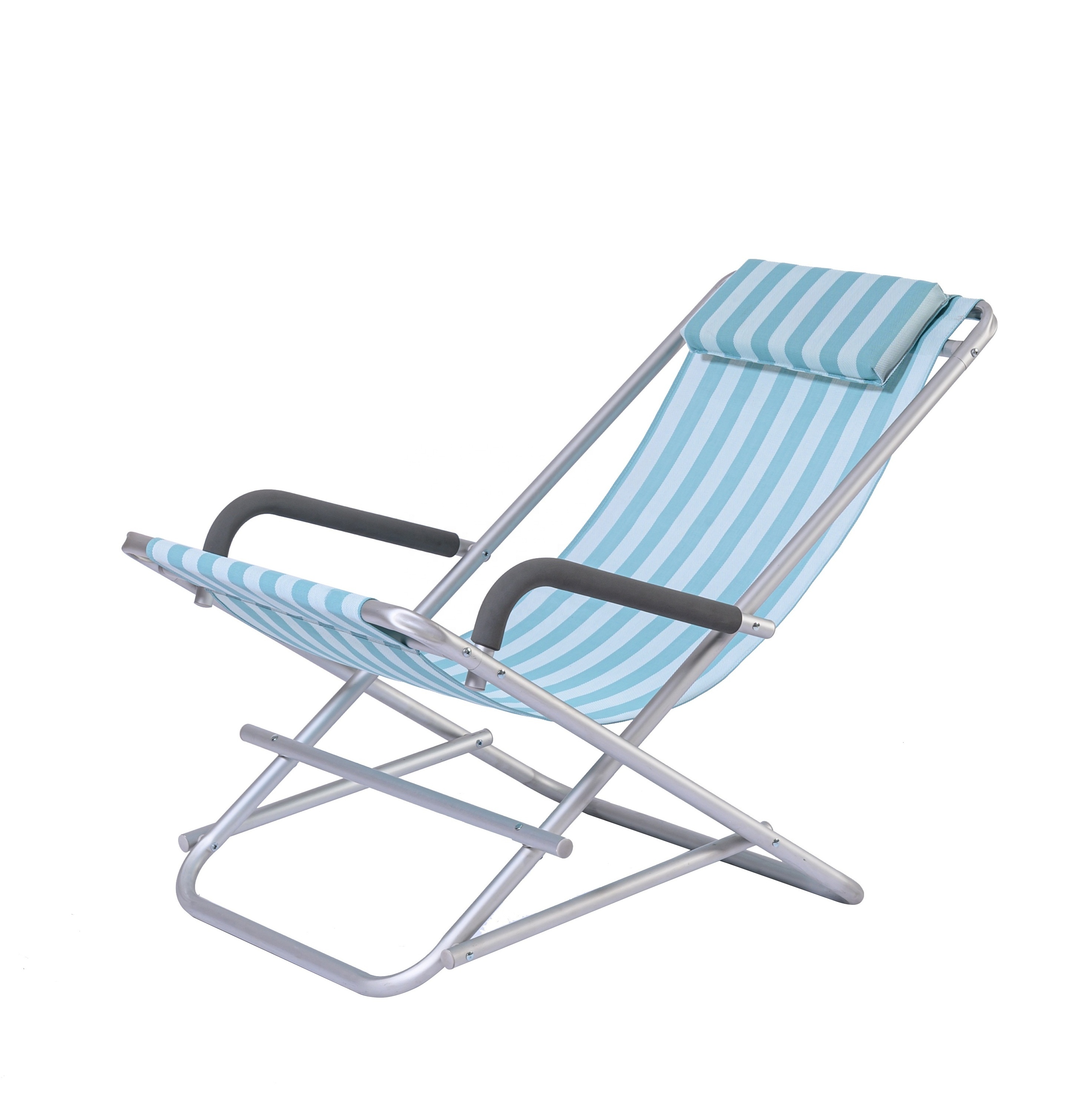 Portable Compact Folding Rocking Sun Lounge Beach Chair Have Small Volume