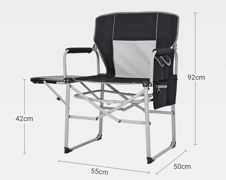 compact foldable fishing chair beach chair with arms for tall person