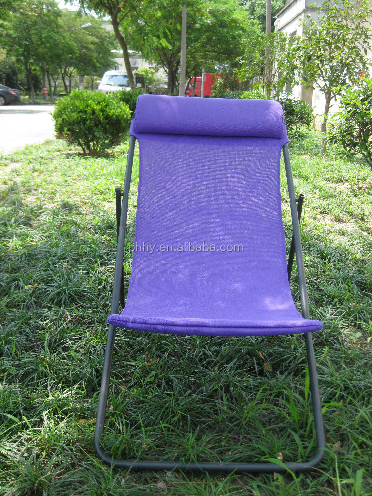 Metal beach folding chair with taslin fabric