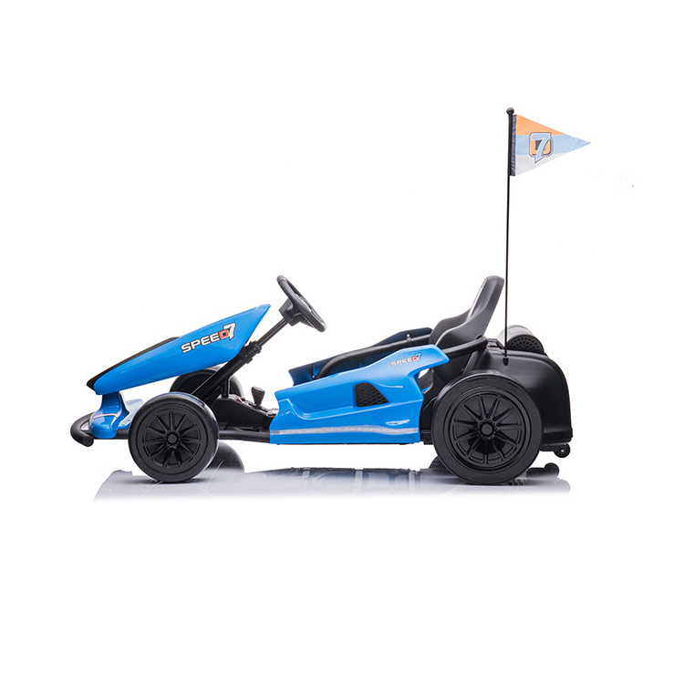 Kids Ride On Electric Drift Go Kart 24v Blue